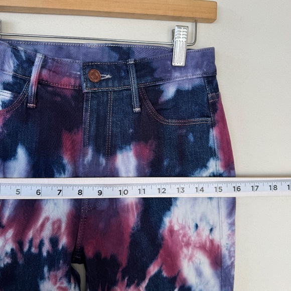 Mother Tie Dye Womens Jeans Sz 24 Slim Straight High Rise Casual Designer Luxury - Picture 6 of 12